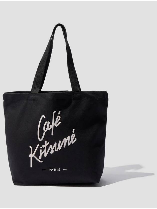 Cafe Kitsune Tote Bag Black - MAISON KITSUNE - BALAAN.