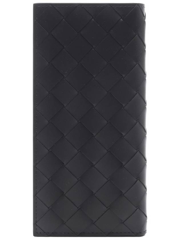 Men's Intrecciato Weaving Long Wallet Black - BOTTEGA VENETA - BALAAN 5