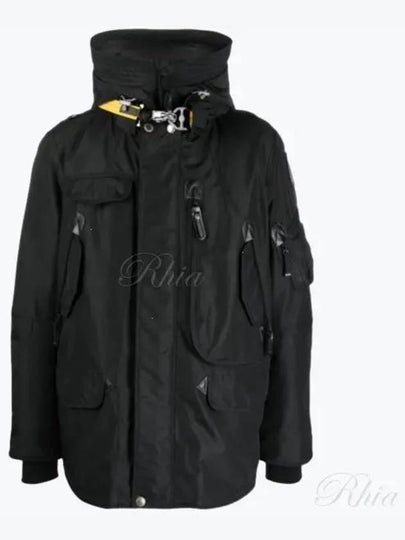 Men s Right Hand Hooded Zip Up Black - PARAJUMPERS - BALAAN 2