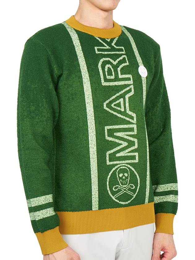 Golf Deuce MLM 2C AB03 GREEN Men s Crew Neck Wool Knit Sweater - MARK & LONA - BALAAN 4