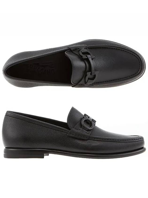 Gancini Bit Leather Moccasin Loafers Black - SALVATORE FERRAGAMO - BALAAN 6