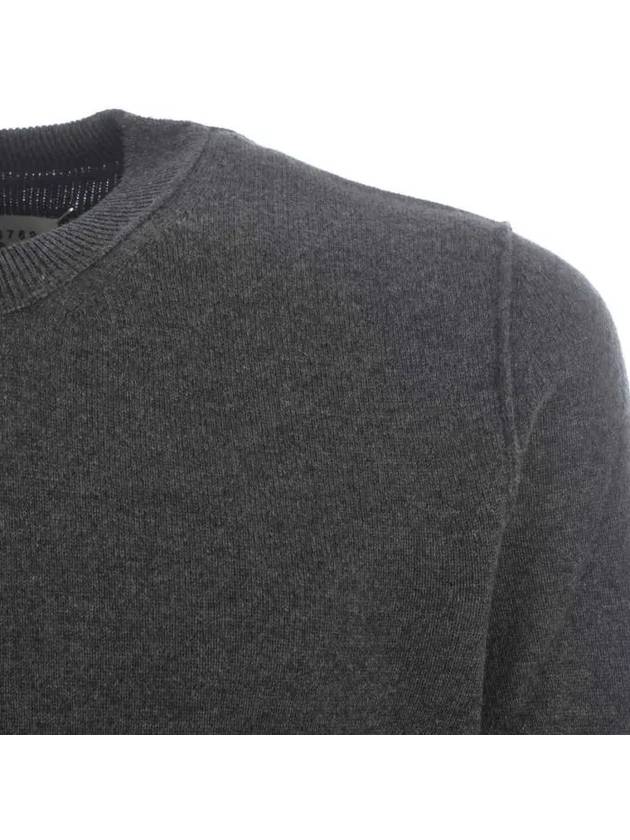 Crew Neck Cashmere Knit Top Grey - MAISON MARGIELA - BALAAN 3