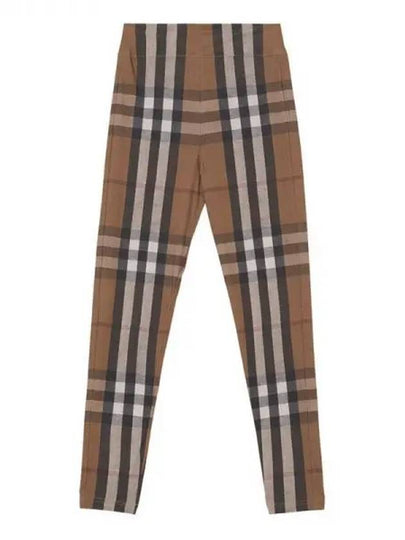 Stretch Check Pattern Leggings Brown - BURBERRY - BALAAN 2