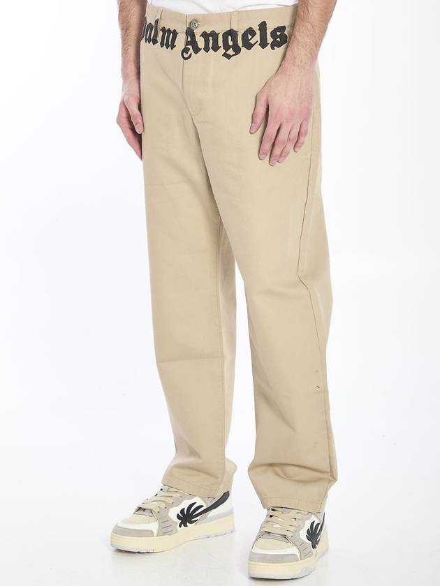 Chino Pants With Logo - PALM ANGELS - BALAAN 2