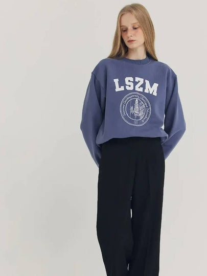 Logo Crew Neck Sweatshirt Blue - LESEIZIEME - BALAAN 2