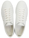 Brushed Leather Low Top Sneakers White - PRADA - BALAAN 3