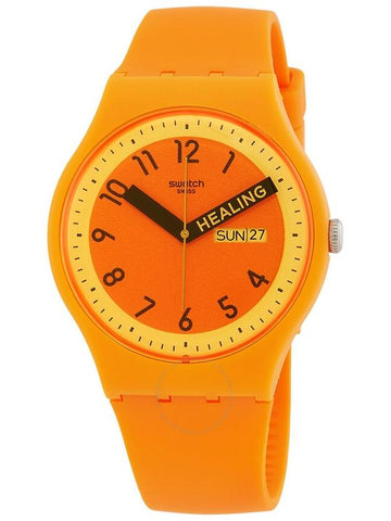 Swatch Pride Quartz Orange Dial Unisex Watch SO29O700 - SWATCH - BALAAN 1