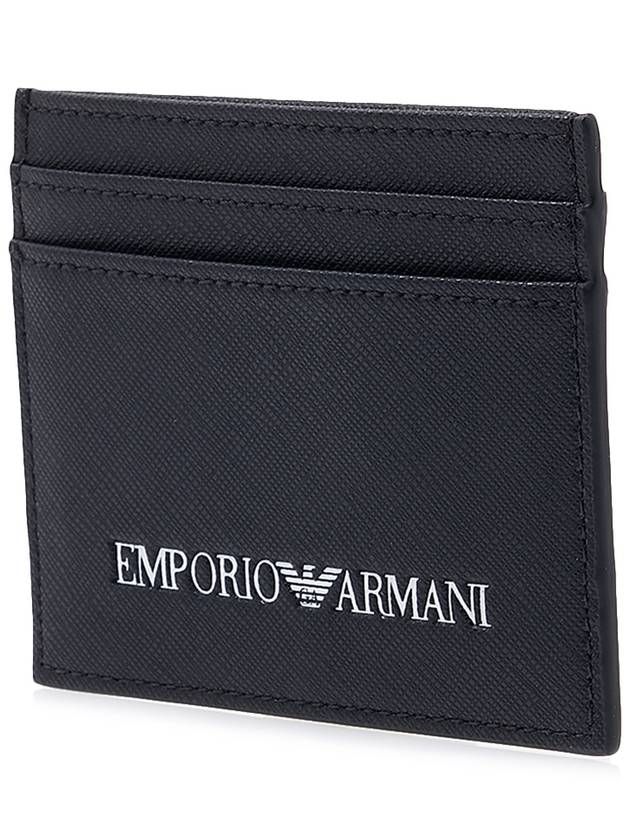 Logo Card Wallet Black - EMPORIO ARMANI - BALAAN.