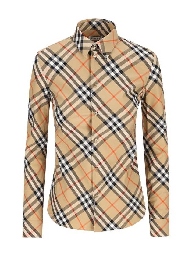 Check Pattern Shirt Beige - BURBERRY - BALAAN 2