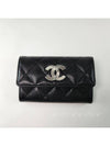 Classic card wallet black caviar snap women s AP4333 - CHANEL - BALAAN 4