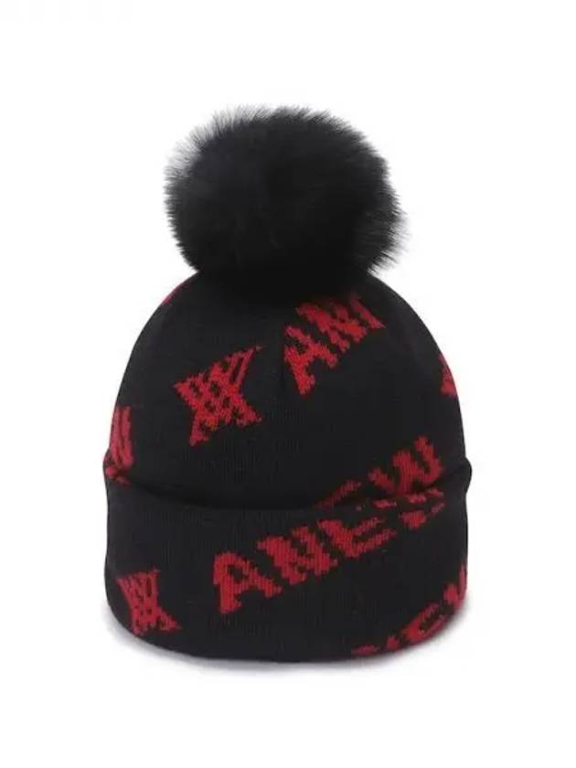 Annew Stripe Wadding Knit Beanie AGCWWCP53RE Domestic Product GQCY22111637429 - ANEWGOLF - BALAAN 1