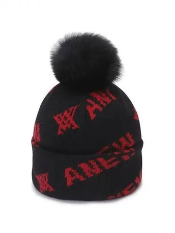 Annew Stripe Wadding Knit Beanie AGCWWCP53RE Domestic Product GQCY22111637429 - ANEWGOLF - BALAAN 1