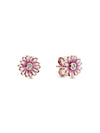 Women Daisy Flower Stud Earrings Rose Pink - PANDORA - BALAAN 1