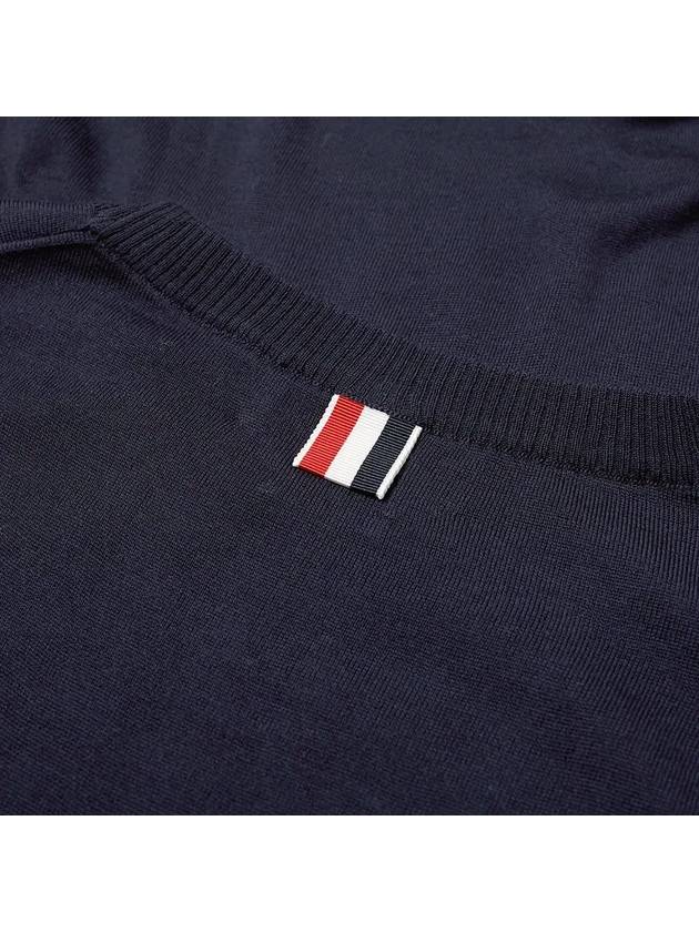 4 Bar Armband Classic Merino Wool Knit Top Navy - THOM BROWNE - BALAAN 4