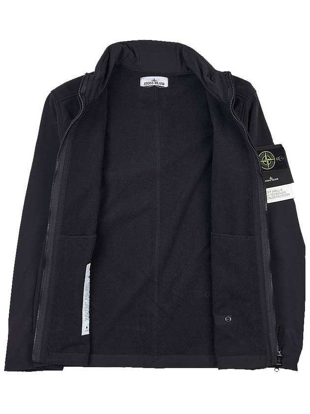 Soft Shell RE Dye Technology Light Weight Zip-up Jacket Black - STONE ISLAND - BALAAN 11