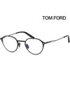 Blue light blocking glasses frame TF5917DB 002 Matte black round fashion eye protection - TOM FORD - BALAAN 1