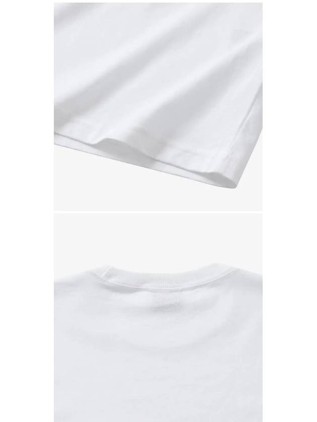 Zebra Line Up Logo Print Cotton Short Sleeve T-Shirt White - PAUL SMITH - BALAAN 4