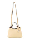 Logo Charm Leather Micro Tote Bag Natural - TOD'S - BALAAN 8