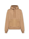 Logo Graphic Cotton Jersey Oversized Hoodie Camel - BURBERRY - BALAAN 1