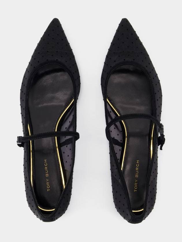 Double T Buckle Mary Jane Ballerinas - Tory Burch - Synthetic - Black - TORY BURCH - BALAAN 4