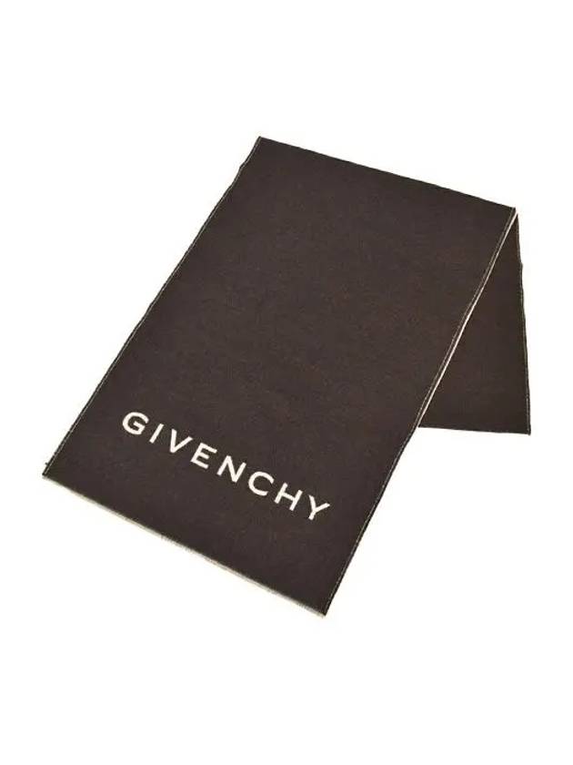 4G two tone logo silk wool muffler brown GV3518 gift package - GIVENCHY - BALAAN 2