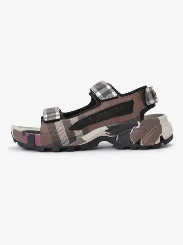 Check Arthur Sandals Brown - BURBERRY - BALAAN 2