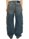 Distressed Finish Denim Wide Jeans Blue - GOLDEN GOOSE - BALAAN 7