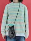 mesh knit string bag black - UNALLOYED - BALAAN 1