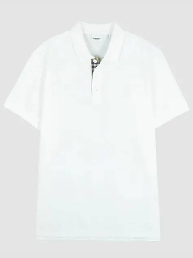 Eddie Cotton Polo Shirt White - BURBERRY - BALAAN 2