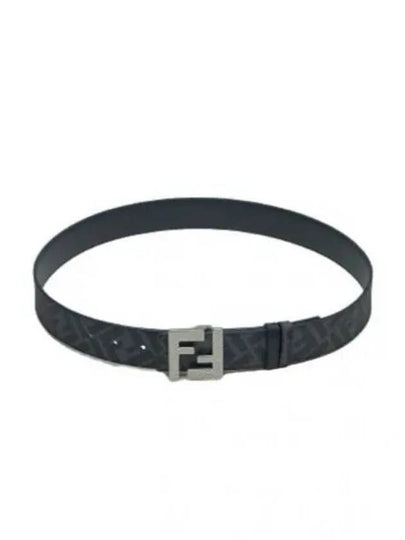 Square FF Buckle Reversible Leather Belt Black - FENDI - BALAAN 2