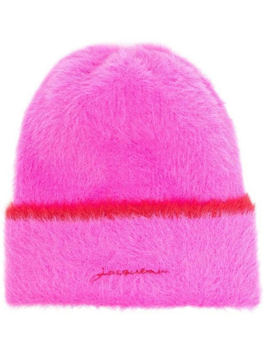 Le Bonnet Neve Fluffy Beanie Pink - JACQUEMUS - BALAAN 1
