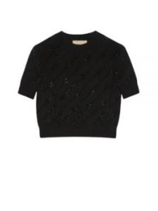 GG Interlocking Cashmere Knit Top Black - GUCCI - BALAAN 2