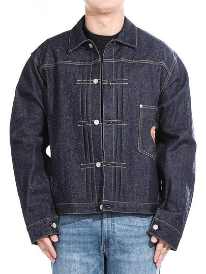 Logo Denim Jacket Dark Blue - HUMAN MADE - BALAAN 2