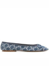 Triomphe Stamped Denim Flat Blue - CELINE - BALAAN 2