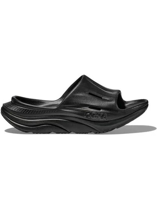 Ora Recovery Slide 3 Slippers Black - HOKA ONE ONE - BALAAN 2