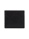 Men's GG Emboss Half Wallet Black - GUCCI - BALAAN 1