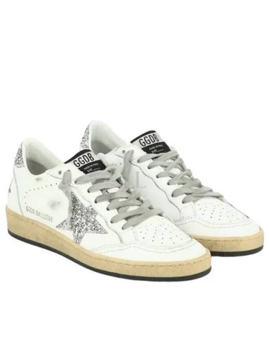 Ball Star Heel Tab Low Sneakers White Silver - GOLDEN GOOSE - BALAAN 2