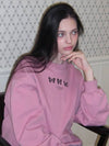 Triple butterfly embroidery sweatshirt deep pink - LETTER FROM MOON - BALAAN 4