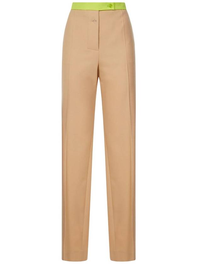 viscose wool straight pants camel - OFF WHITE - BALAAN 1