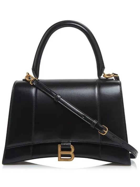 Hourglass Gold B Logo Tote Bag Black - BALENCIAGA - BALAAN 1