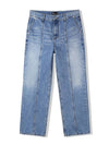 Wide fit front seam medium washed denim - KND - BALAAN 8