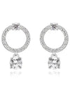 Constella Crystal Hoop Earrings Silver - SWAROVSKI - BALAAN 5