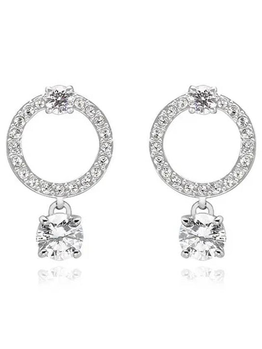 Constella Crystal Hoop Earrings Silver - SWAROVSKI - BALAAN 2