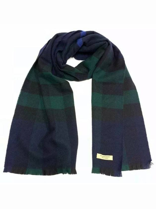 Lash Fringe Giant Cashmere Muffler Navy - BURBERRY - BALAAN 2