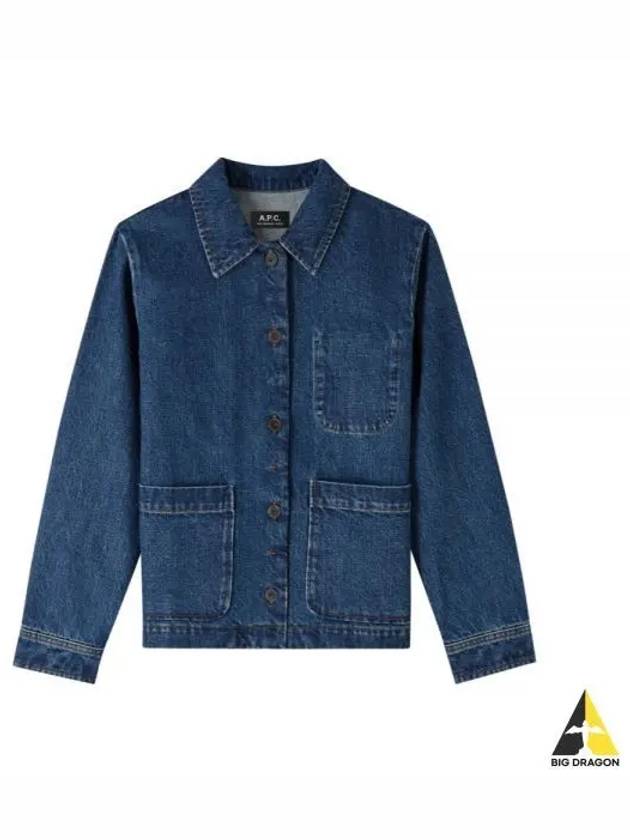 Nikkie Logo Denim Jacket Blue - A.P.C. - BALAAN 2