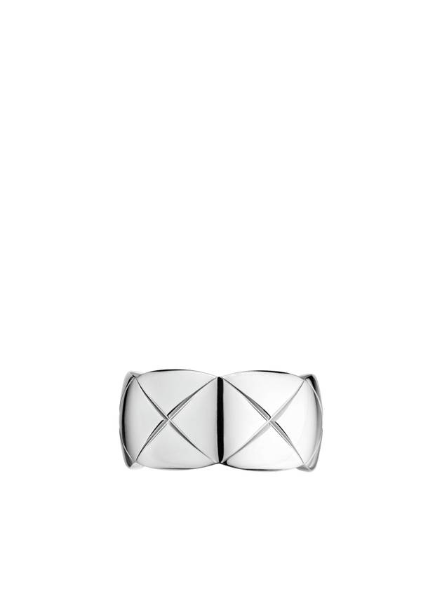 Coco Crush COCO CRUSH Ring Ring 18K White Gold Quilted Large J10573 - CHANEL - BALAAN 3