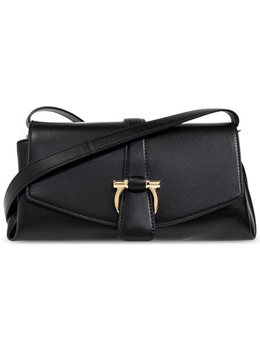 FERRAGAMO Leather Shoulder Bag, Women's, Black - SALVATORE FERRAGAMO - BALAAN 1