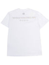 Women's Embossed Back Logo Cotton Short Sleeve T-Shirt White - WOOYOUNGMI - BALAAN 3