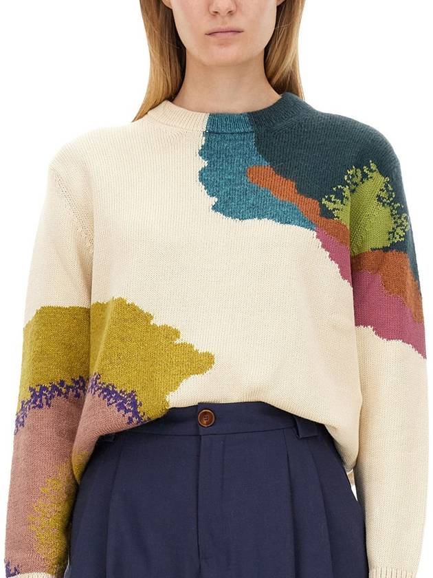 Intarsia knit cotton blend sweater W2R411NN31205 - PAUL SMITH - BALAAN 5