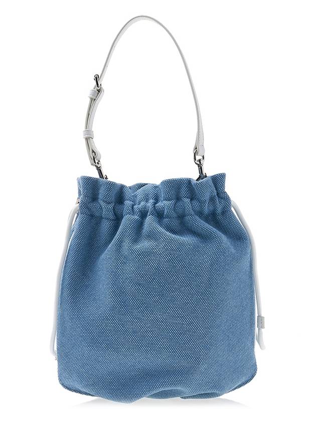 Canvas Drawstring Bucket Shoulder Bag Light Blue - VIVIENNE WESTWOOD - BALAAN 4